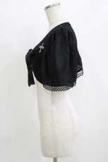 画像2: ALICE and the PIRATES / A/Pクロス刺繍フリル袖ボレロ Free ブラック H-26-07-18-066-PA-TO-NS-ZH (2)