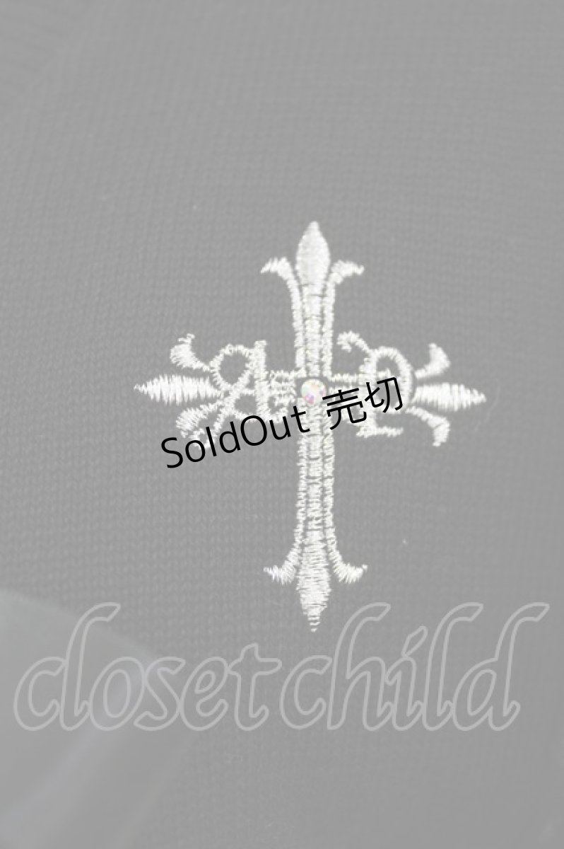 画像4: ALICE and the PIRATES / A/Pクロス刺繍フリル袖ボレロ Free ブラック H-26-07-18-066-PA-TO-NS-ZH (4)