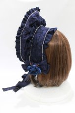 画像2: metamorphose / Dim lightハーフボンネット  ネイビー H-26-07-18-085-ME-AC-NS-ZH (2)
