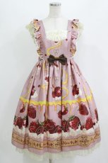 画像1: ALICE and the PIRATES / Honey Bee Berry柄ジャンパースカートII Free 渋ピンク H-26-07-18-007-PA-OP-NS-ZH (1)