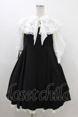 画像1: mellfy memory / Lacy millefeuille frill collar ワンピース M ブラック H-26-07-20-010-0-OP-NS-ZH (1)