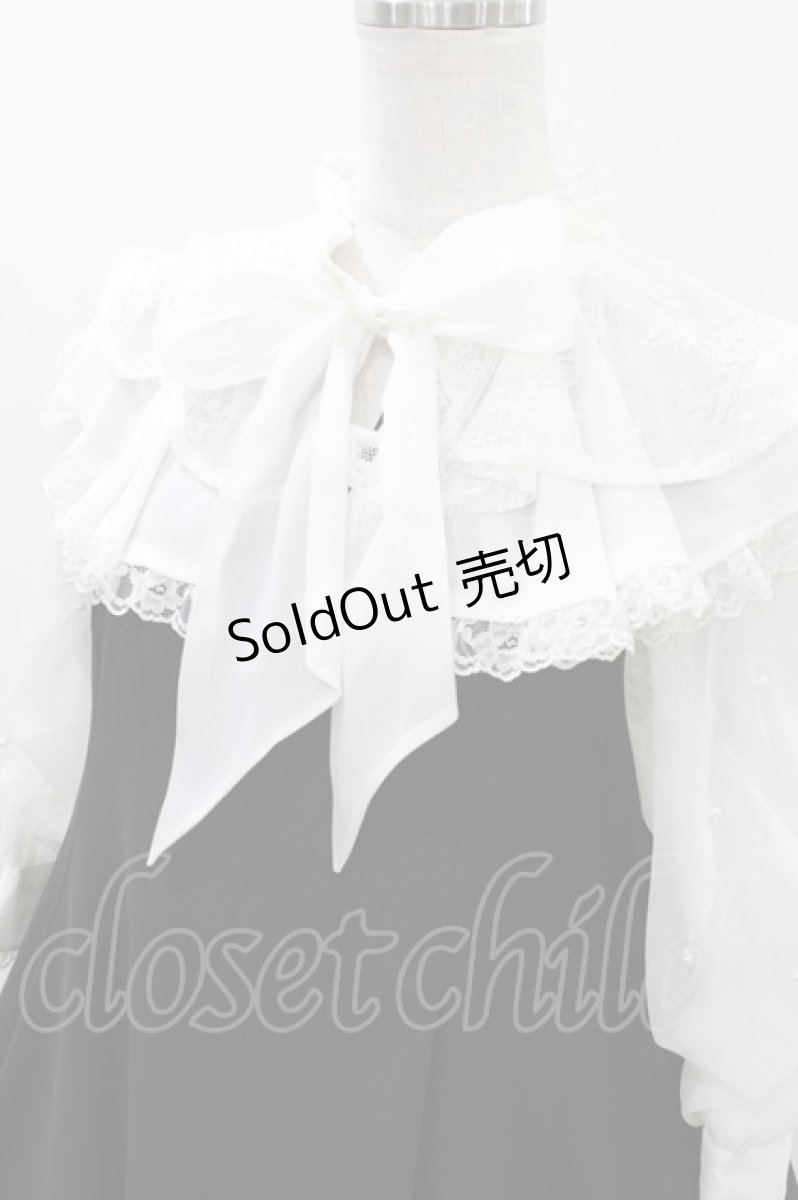 画像3: mellfy memory / Lacy millefeuille frill collar ワンピース M ブラック H-26-07-20-010-0-OP-NS-ZH (3)