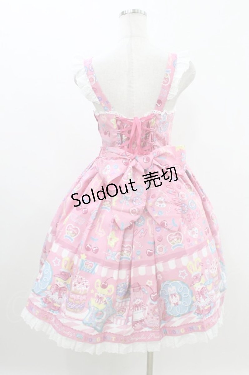画像3: Angelic Pretty / Toy's Donut Dinerジャンパースカート Free ピンク H-26-07-20-002-AP-OP-NS-ZH (3)