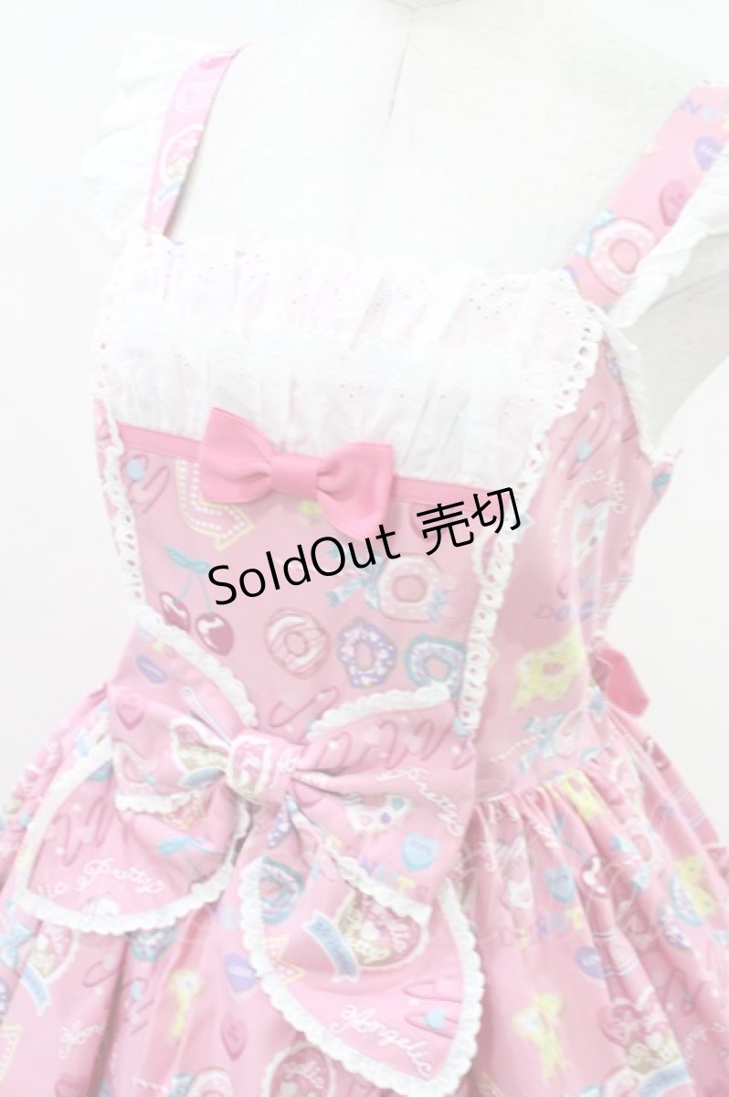 画像4: Angelic Pretty / Toy's Donut Dinerジャンパースカート Free ピンク H-26-07-20-002-AP-OP-NS-ZH (4)