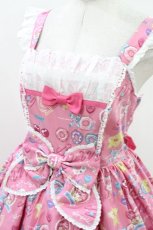 画像4: Angelic Pretty / Toy's Donut Dinerジャンパースカート Free ピンク H-26-07-20-002-AP-OP-NS-ZH (4)