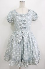 画像1: metamorphose / ドットプリントワンピース Free サックス H-26-07-21-033-ME-OP-NS-ZH (1)
