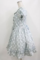 画像2: metamorphose / ドットプリントワンピース Free サックス H-26-07-21-033-ME-OP-NS-ZH (2)