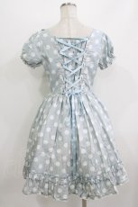 画像3: metamorphose / ドットプリントワンピース Free サックス H-26-07-21-033-ME-OP-NS-ZH (3)