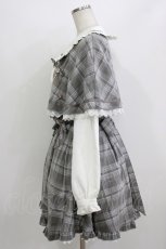 画像2: Puppet Bombs / 探偵チェックワンピースセット L グレー H-26-07-21-034-LO-OP-YZ-ZH (2)