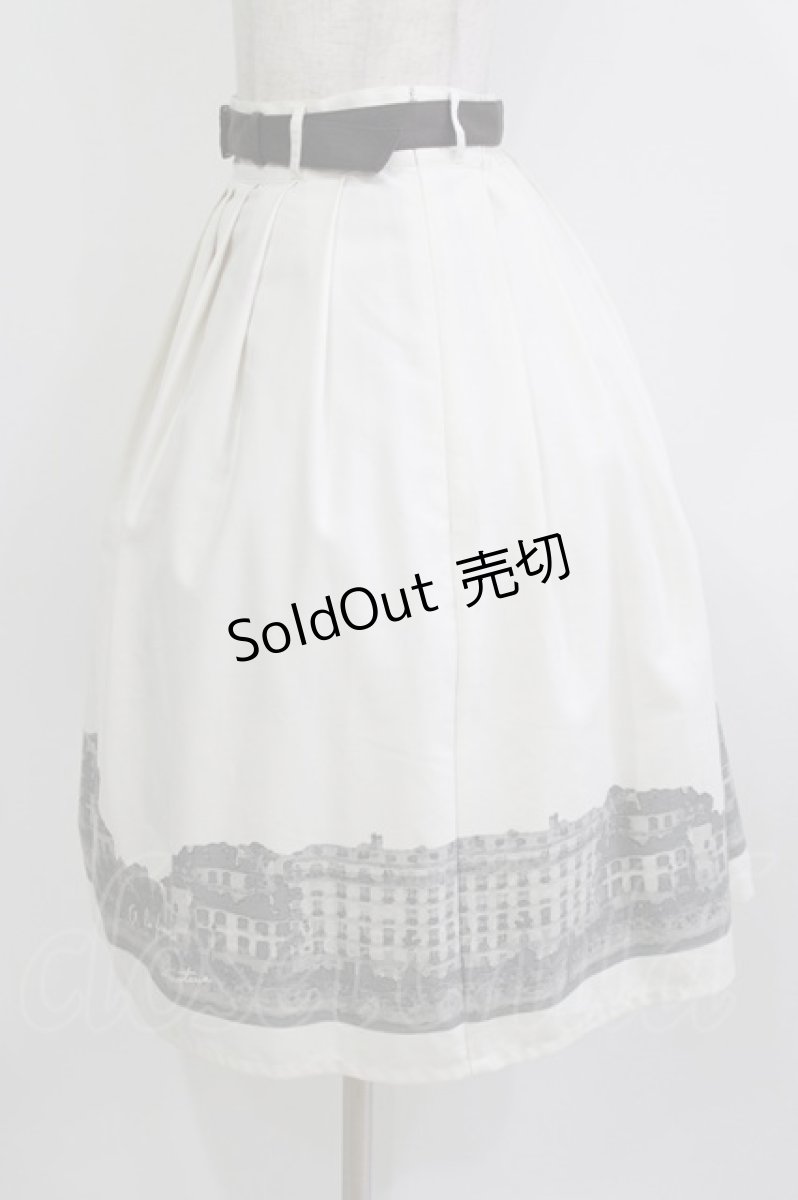 画像2: Fi.n.t / パリの街並みプリントタックスカート Free OFFWHITE H-26-07-21-036-CA-SK-NS-ZH (2)