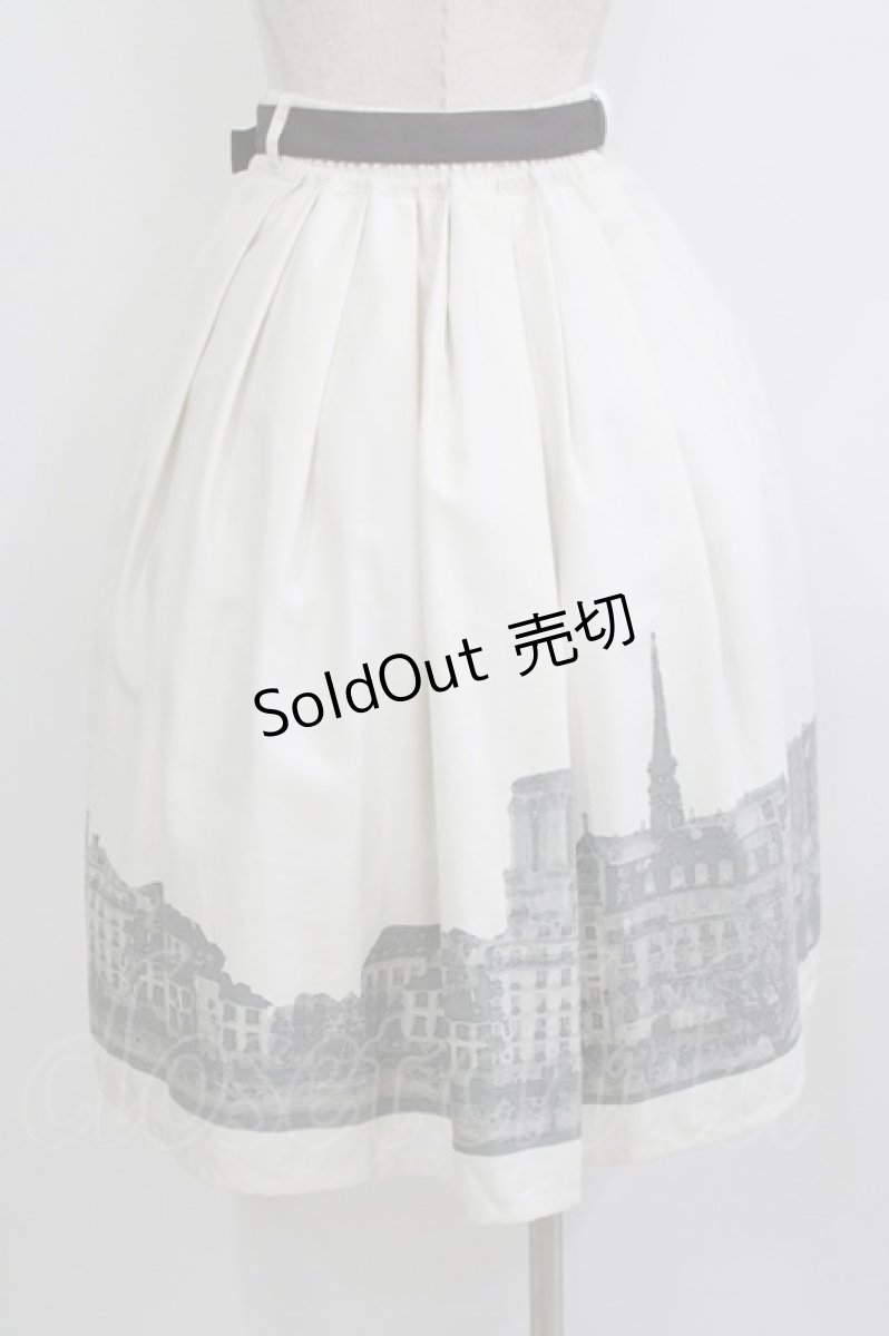 画像3: Fi.n.t / パリの街並みプリントタックスカート Free OFFWHITE H-26-07-21-036-CA-SK-NS-ZH (3)