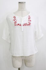 画像1: Fi.n.t / ヨークフルーツ刺繍ブラウス Free OFFWHITE H-26-07-21-047-CA-BL-NS-ZH (1)