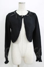 画像1: m petit by misako / AM*リボンニットボレロ M ブラック H-26-07-21-058-LO-TO-NS-ZH (1)