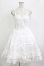 画像1: Victorian maiden / コットンギャザーアンダードレス Free 白 H-26-07-21-008-CL-OP-NS-ZH (1)