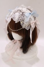 画像1: BABY,THE STARS SHINE BRIGHT / Le Palais de bijoux brillantヘッドドレス  白/サックス/ピンク H-26-07-21-068-BA-AC-NS-ZH (1)