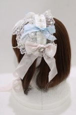 画像2: BABY,THE STARS SHINE BRIGHT / Le Palais de bijoux brillantヘッドドレス  白/サックス/ピンク H-26-07-21-068-BA-AC-NS-ZH (2)