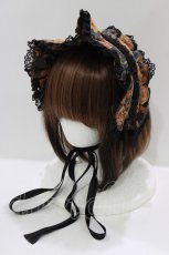 画像1: metamorphose / ゴブラン風くまちゃんブリム付ヘッドドレス  ブラック H-26-07-21-071-ME-AC-NS-ZH (1)