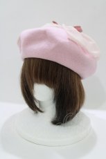 画像1: m petit by misako / AM*NIリボンベレー  ピンク H-26-07-21-072-LO-AC-NS-ZH (1)