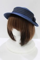画像1: シュエット / ストローハット  ネイビー H-26-07-21-076-LO-AC-NS-ZH (1)