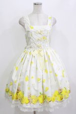 画像1: metamorphose / Dreaming heart Lemonリボンジャンパースカート(ミニ） Free オフ白 H-26-07-21-010-ME-OP-NS-ZH (1)