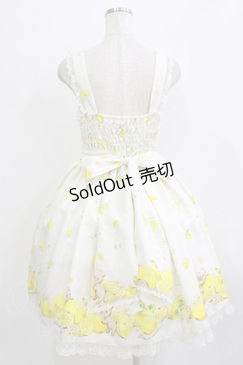 画像3: metamorphose / Dreaming heart Lemonリボンジャンパースカート(ミニ） Free オフ白 H-26-07-21-010-ME-OP-NS-ZH (3)