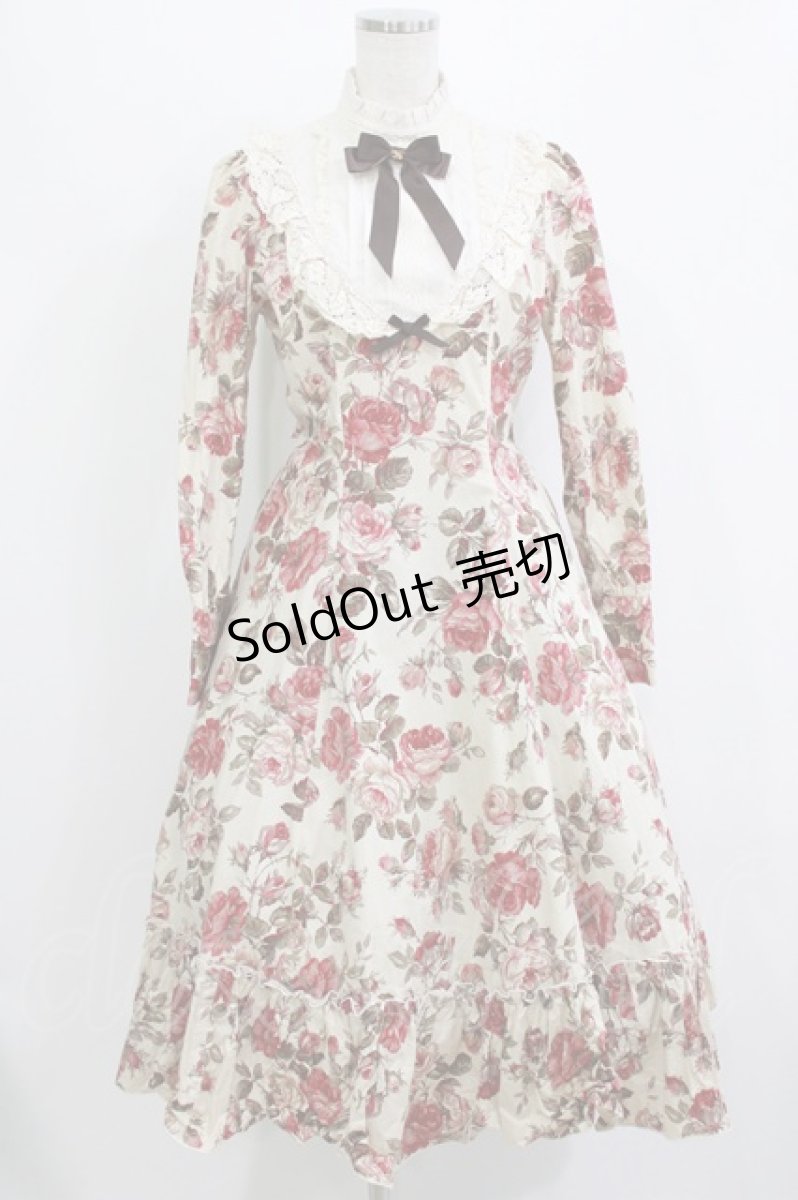 画像1: Innocent World / ロココローズ・フレアーエリザワンピース M 生成×生成 H-26-07-21-016-IW-OP-YZ-ZH (1)
