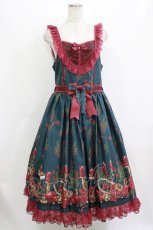 画像1: metamorphose / 【プラスサイズ】Rosy Gem 魅惑のりんご ジャンパースカート 2 グリーン H-26-07-21-018-ME-OP-YZ-ZH (1)