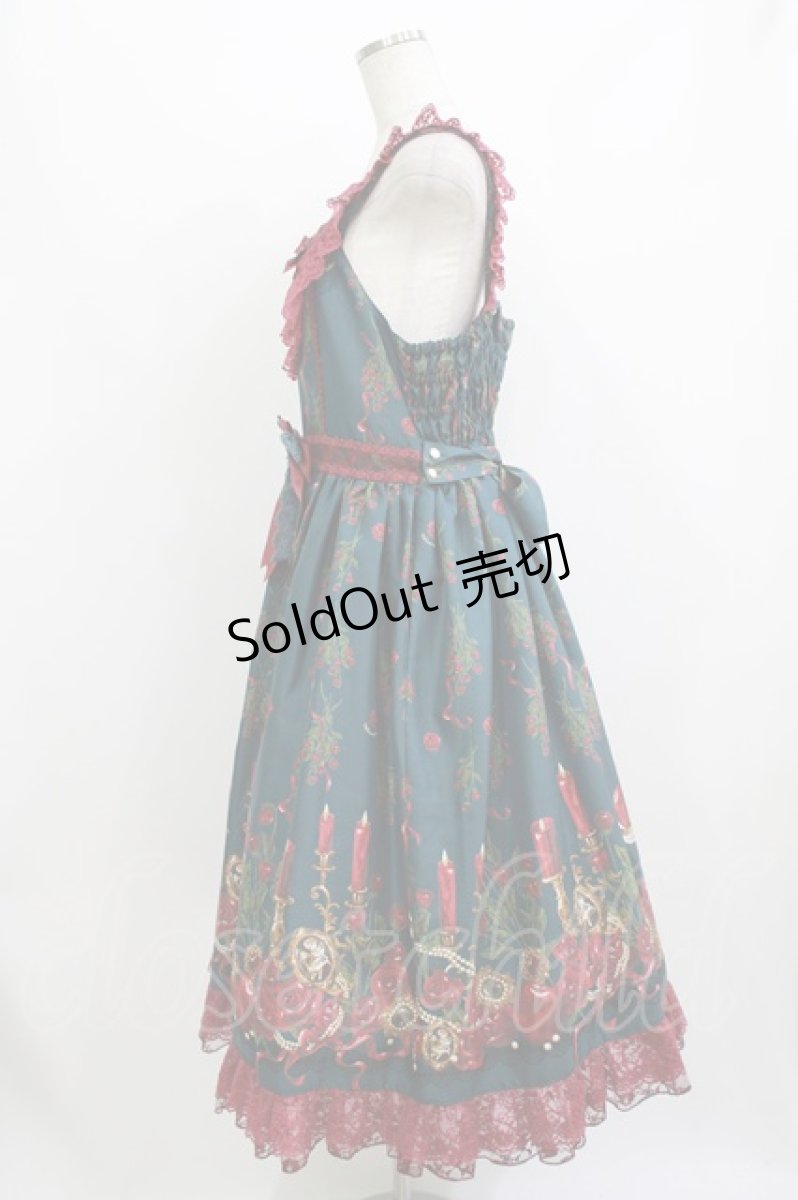 画像2: metamorphose / 【プラスサイズ】Rosy Gem 魅惑のりんご ジャンパースカート 2 グリーン H-26-07-21-018-ME-OP-YZ-ZH (2)
