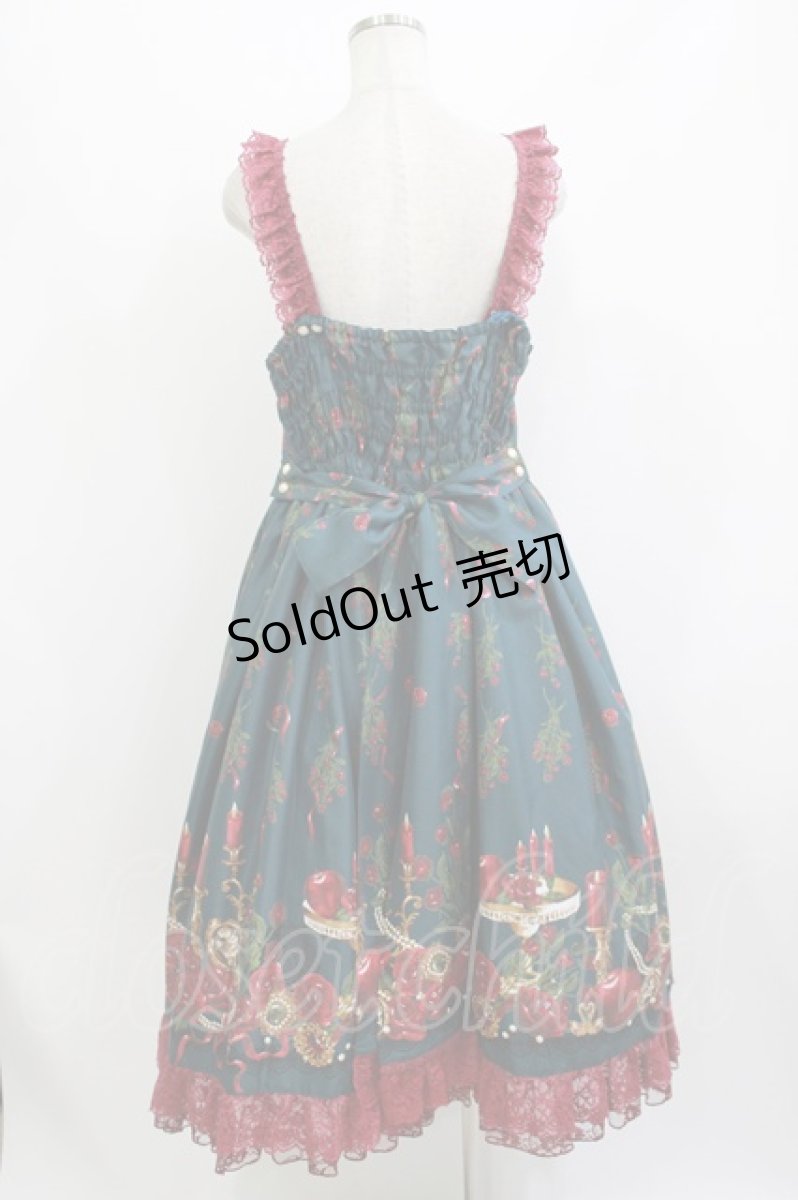 画像3: metamorphose / 【プラスサイズ】Rosy Gem 魅惑のりんご ジャンパースカート 2 グリーン H-26-07-21-018-ME-OP-YZ-ZH (3)