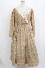 画像1: an another angelus / レース衿カシュクール花柄ワンピース Free BEIGE H-26-07-21-021-CA-OP-NS-ZH (1)