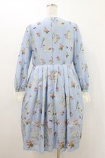 画像2: Melody BasKet / 鳥籠と薔薇のワンピース M サックス H-26-07-22-033-LO-OP-AK-ZH (2)