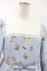 画像4: Melody BasKet / 鳥籠と薔薇のワンピース M サックス H-26-07-22-033-LO-OP-AK-ZH (4)