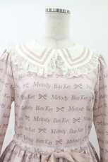 画像4: Melody BasKet / ロゴ＆リボンワンピース  ピンク H-26-07-22-034-LO-OP-KB-ZH (4)