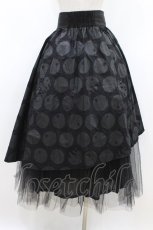 画像2: PUTUMAYO / ドット柄レイヤードスカート  黒 H-26-07-22-046-PT-SK-AK-ZH (2)
