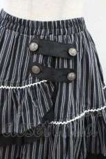 画像3: PUTUMAYO / ストライプフリル巻きスカート  黒 H-26-07-22-047-PT-SK-AK-ZH (3)