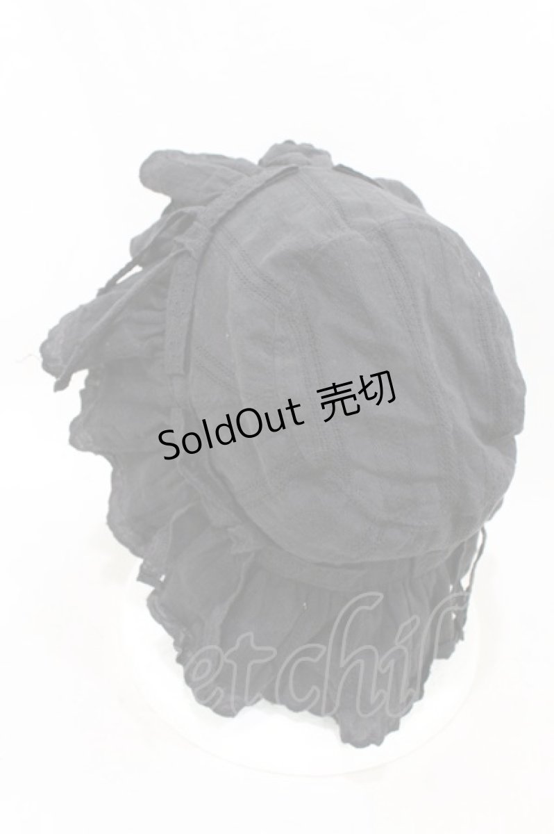 画像2: Candy Stripper / BABY FRILL HAT  BLACK H-26-07-22-002-PU-AC-AK-ZH (2)