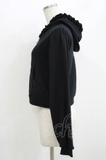 画像2: axes femme / サガラ刺繍ショートパーカー Free ブラック H-26-07-23-045-AX-TO-NS-ZH (2)