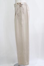画像2: axes femme / 調節ボタンストレートパンツ L ベージュ H-26-07-23-046-AX-PA-NS-ZH (2)