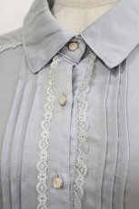 画像3: axes femme POETIQUE / ボリューム袖ブラウス M サックス H-26-07-23-056-AX-BL-NS-ZH (3)