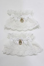 画像1: axes femme kawaii / トリプルリボンお袖留め  白 H-26-07-23-066-AX-ZA-NS-ZH (1)