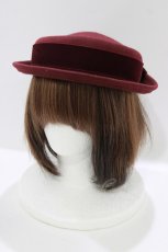 画像1: シュエット / ベルセゾンのクラシックハット  ボルドー H-26-07-23-075-LO-AC-NS-ZH (1)