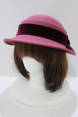 画像1: シュエット / ベルセゾンのクラシックハット  ピンク H-26-07-23-080-LO-AC-NS-ZH (1)
