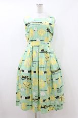 画像1: Jane Marple / Jolies broderies square dress  citron green H-26-07-24-027-JM-OP-KB-ZH (1)