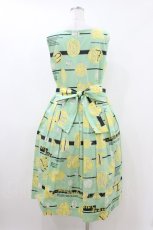 画像2: Jane Marple / Jolies broderies square dress  citron green H-26-07-24-027-JM-OP-KB-ZH (2)