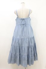画像2: Jane Marple Dans Le Salon / Typewriter lace tiered dress M ブルー H-26-07-24-031-JM-OP-KB-ZH (2)