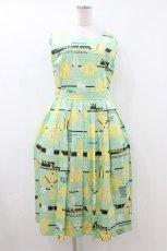 画像1: Jane Marple / Jolies broderies square dress  citron green H-26-07-24-032-JM-OP-KB-ZH (1)