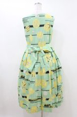 画像2: Jane Marple / Jolies broderies square dress  citron green H-26-07-24-032-JM-OP-KB-ZH (2)