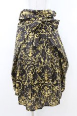 画像1: Jane Marple Dans Le Salon / Marie Antoinetteのwrapped skirt  黒 H-26-07-24-045-JM-SK-KB-ZH (1)