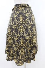 画像2: Jane Marple Dans Le Salon / Marie Antoinetteのwrapped skirt  黒 H-26-07-24-045-JM-SK-KB-ZH (2)