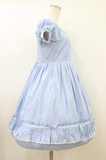 画像3: metamorphose / ハイウエストリボンワンピース(無地) Free サックス H-26-07-24-1030-ME-OP-NS-ZH (3)